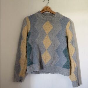 J. Crew Pastel Diamond Pattern Sweater